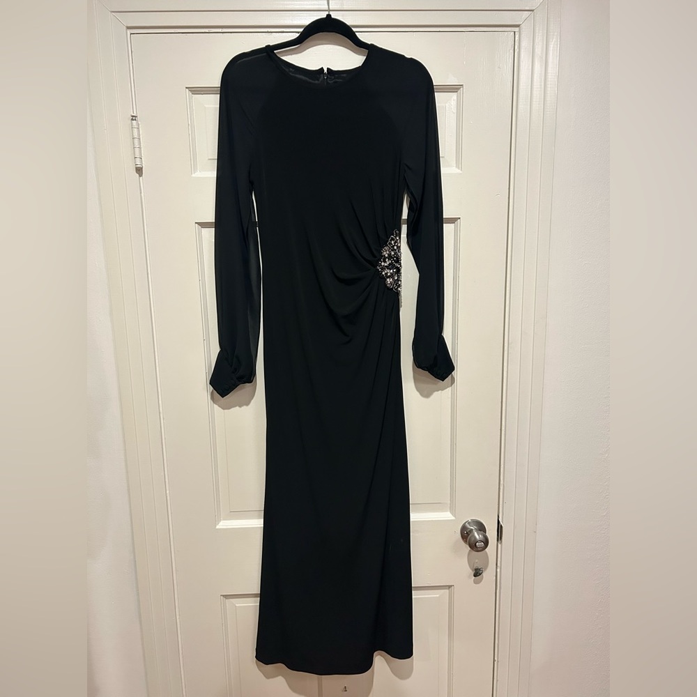 Black Formal Gown with Side Detail